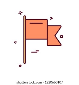 Flag icon design vector