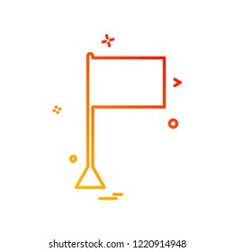 Flag icon design vector