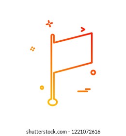 Flag icon design vector