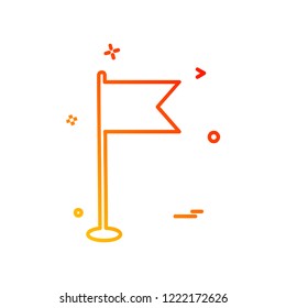 Flag icon design vector