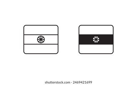 Flag icon design with white background stock illustration