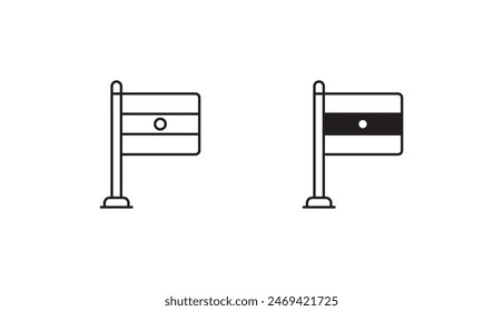 Flag-Icon-Design mit weißem Hintergrund Stock-Illustration
