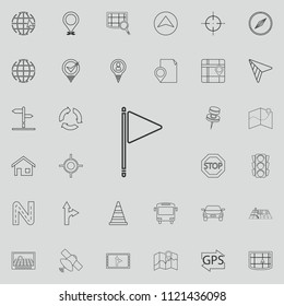 flag icon. Detailed set of navigation icons. Premium quality graphic design sign. One of the collection icons for websites, web design, mobile app on colored background