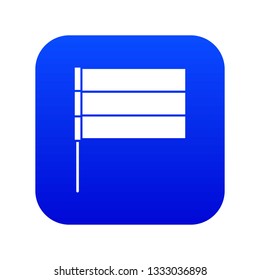 Flag icon digital blue for any design isolated on white vector illustration