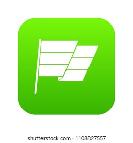 Flag icon digital green for any design isolated on white vector illustration