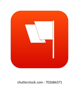 Flag icon digital red for any design isolated on white vector illustration