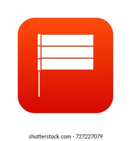 Flag icon digital red for any design isolated on white vector illustration