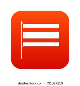 Flag icon digital red for any design isolated on white vector illustration