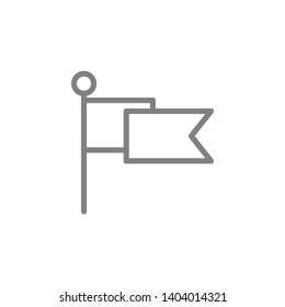 Flag icon. Element of beach holiday icon. Thin line icon for website design and development, app development. Premium icon