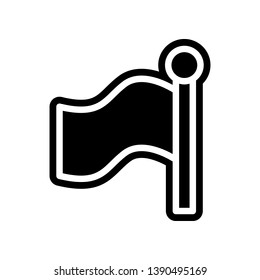 flag icon. Element of navigation for mobile concept and web apps icon. Glyph, flat icon for website design and development, app development