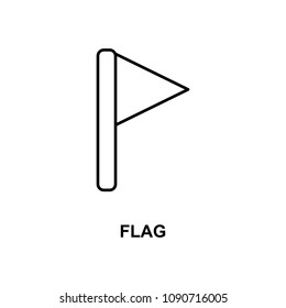 flag icon. Element of simple web icon with name for mobile concept and web apps. Thin line flag icon can be used for web and mobile on white background