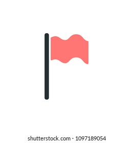 flag icon. Element of web icon with one color for mobile concept and web apps. Isolated flag icon can be used for web and mobile on white background