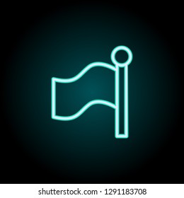 flag icon. Elements of Navigation in neon style icons. Simple icon for websites, web design, mobile app, info graphics