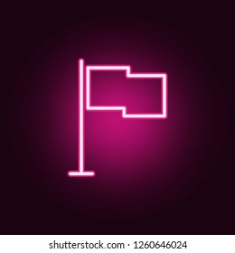 flag icon. Elements of web in neon style icons. Simple icon for websites, web design, mobile app, info graphics