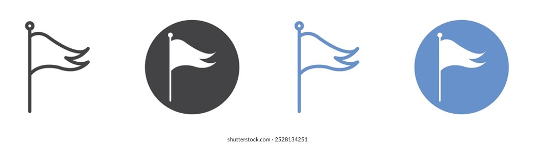 Flag icon Flat art in black and white isolated