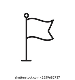 Flag icon Flat art in black and white isolated