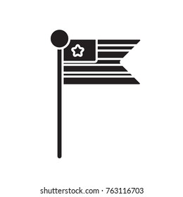 flag icon flat black