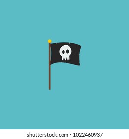Flag icon flat element. Vector illustration of flag icon flat isolated on clean background for your web mobile app logo design.
