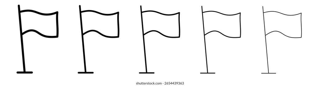 Logotipo de conjunto de ilustración plana de icono de bandera
