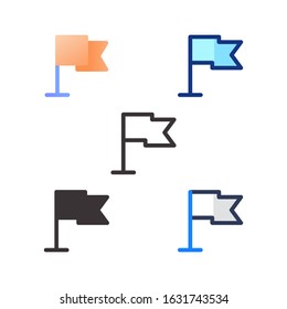 Flag icon flat outline glyph interface