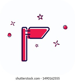Flag icon, flat symbol vector design. Great for mobile app, web design, print materials, etc.