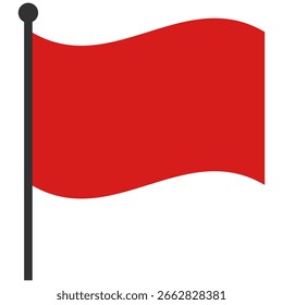 Flag icon flat waving and geometric flag. Vector illustration on transparent background
