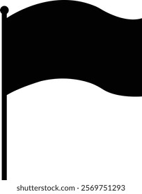 Flag icon. Flat waving flag icon. flag isolated on transparent background. Vector illustration.