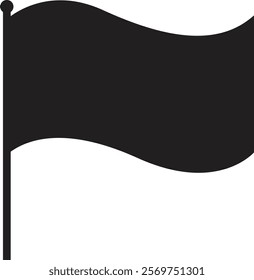 Flag icon. Flat waving flag icon. flag isolated on transparent background. Vector illustration.