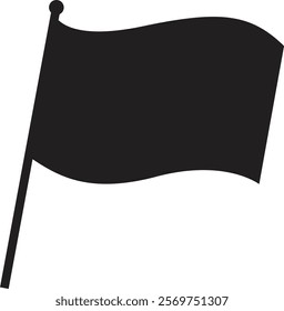 Flag icon. Flat waving flag icon. flag isolated on transparent background. Vector illustration.