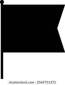 Flag icon. Flat waving flag icon. flag isolated on transparent background. Vector illustration.