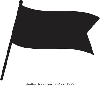 Flag icon. Flat waving flag icon. flag isolated on transparent background. Vector illustration.