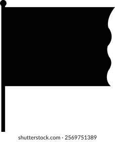 Flag icon. Flat waving flag icon. flag isolated on transparent background. Vector illustration.