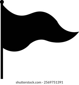 Flag icon. Flat waving flag icon. flag isolated on transparent background. Vector illustration.