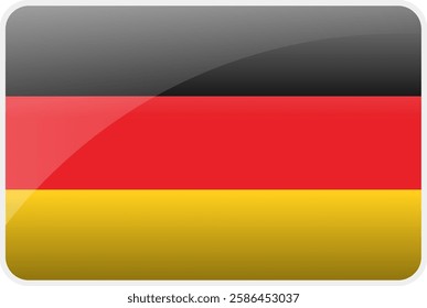 Flag Icon of Germany Country,National Vector Flag Iconic Symbol and Colors of Germany flag.