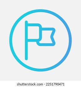 Flag icon in gradient style about essentials, use for website mobile app presentation