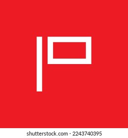 Flaggensymbol, grafische Ressourcenvorlage, Vektorgrafik.