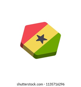 flag icon Hexagon of ghana