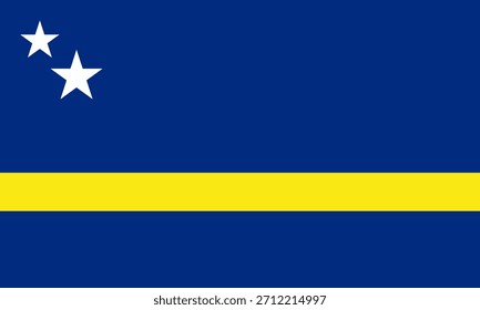 Icono de la bandera de Curazao en alta calidad