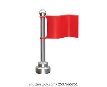 Icono de bandera ilustración 3d render