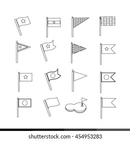 Flag icon illustration design
