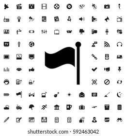 flag icon illustration isolated vector sign symbol Media icons vector set.