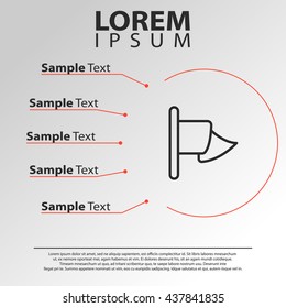 flag icon. flag infographics template