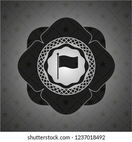 flag icon inside black emblem
