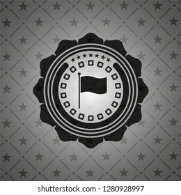 flag icon inside black emblem. Vintage.