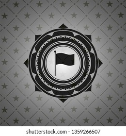 flag icon inside black emblem