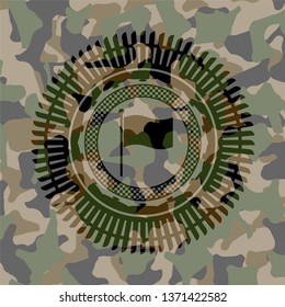 flag icon inside camo emblem