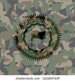 flag icon inside camo texture