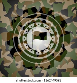 flag icon inside camouflage emblem