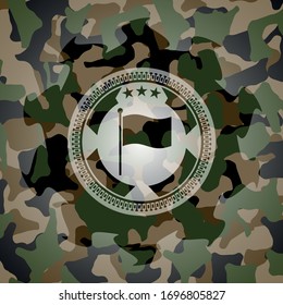 flag icon inside camouflaged emblem