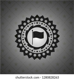 flag icon inside dark emblem